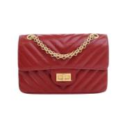 Pre-owned Leather chanel-bags Chanel Vintage , Red , Dames