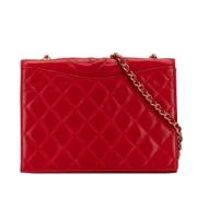 Pre-owned Leather shoulder-bags Chanel Vintage , Red , Dames