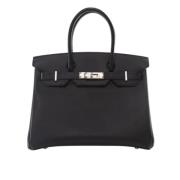 Pre-owned Leather handbags Hermès Vintage , Black , Dames