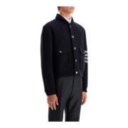 Wollen 4-Bar Bomberjack Thom Browne , Blue , Heren