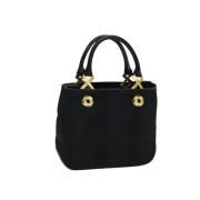 Pre-owned Cotton handbags Salvatore Ferragamo Pre-owned , Black , Dame...