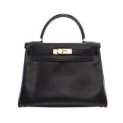 Pre-owned Leather handbags Hermès Vintage , Black , Dames