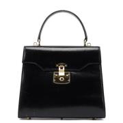 Pre-owned Leather handbags Gucci Vintage , Black , Dames