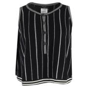 Pre-owned Cashmere tops Chanel Vintage , Black , Dames