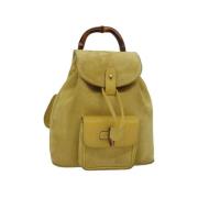 Pre-owned Suede gucci-bags Gucci Vintage , Yellow , Dames