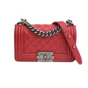 Pre-owned Leather chanel-bags Chanel Vintage , Red , Dames