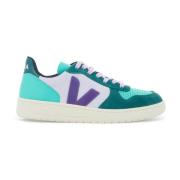 Sneakers van Chroomvrij Leer met Rubberen Zool Veja , Multicolor , Dam...