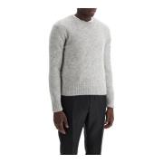 Alpaca Crewneck Pullover Tom Ford , Gray , Heren