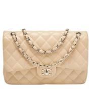 Pre-owned Leather chanel-bags Chanel Vintage , Beige , Dames