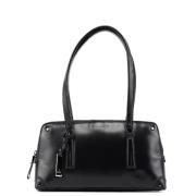 Pre-owned Leather handbags Gucci Vintage , Black , Dames