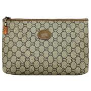 Pre-owned Canvas clutches Gucci Vintage , Beige , Dames