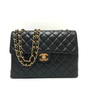 Pre-owned Leather chanel-bags Chanel Vintage , Black , Dames