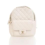 Pre-owned Leather chanel-bags Chanel Vintage , Beige , Dames