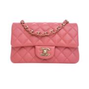 Pre-owned Leather chanel-bags Chanel Vintage , Pink , Dames