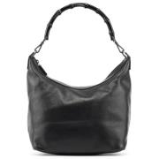 Pre-owned Leather handbags Gucci Vintage , Black , Dames