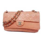 Pre-owned Leather chanel-bags Chanel Vintage , Pink , Dames