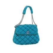 Pre-owned Nylon chanel-bags Chanel Vintage , Blue , Dames