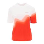 Tie-Dye Crew-Neck T-Shirt met Logo Salvatore Ferragamo , Multicolor , ...