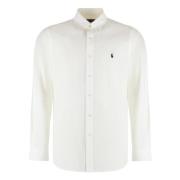 Stretch katoenen overhemd Ralph Lauren , White , Heren