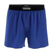 Zijden Boxershorts Tom Ford , Blue , Heren