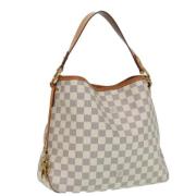 Pre-owned Canvas louis-vuitton-bags Louis Vuitton Vintage , White , Da...