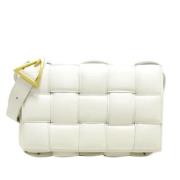 Pre-owned Leather shoulder-bags Bottega Veneta Vintage , White , Dames