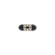 Kristallen Gesp Haarknip Broche Roger Vivier , Black , Dames