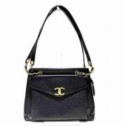 Pre-owned Leather chanel-bags Chanel Vintage , Black , Dames