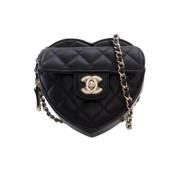 Pre-owned Leather chanel-bags Chanel Vintage , Black , Dames