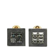 Pre-owned Metal earrings Chanel Vintage , Gray , Dames