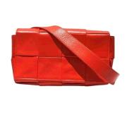 Pre-owned Leather shoulder-bags Bottega Veneta Vintage , Red , Dames