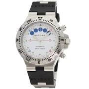 Pre-owned Stainless Steel watches Bvlgari Vintage , White , Heren