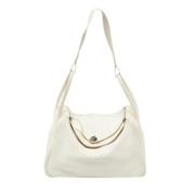 Pre-owned Leather handbags Hermès Vintage , White , Dames