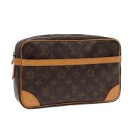 Pre-owned Canvas clutches Louis Vuitton Vintage , Brown , Dames