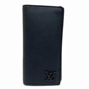 Pre-owned Leather wallets Louis Vuitton Vintage , Black , Heren