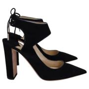 Pre-owned Suede heels Jimmy Choo Pre-owned , Black , Dames