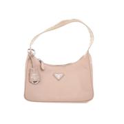 Pre-owned Nylon handbags Prada Vintage , Beige , Dames