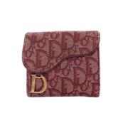 Pre-owned Canvas wallets Dior Vintage , Red , Dames