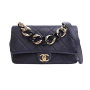 Pre-owned Leather chanel-bags Chanel Vintage , Black , Dames