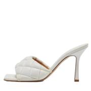 Pre-owned Leather sandals Bottega Veneta Vintage , White , Dames