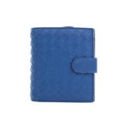 Pre-owned Leather wallets Bottega Veneta Vintage , Blue , Dames