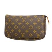 Pre-owned Canvas clutches Louis Vuitton Vintage , Brown , Dames