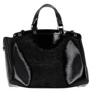 Pre-owned Leather handbags Louis Vuitton Vintage , Black , Dames