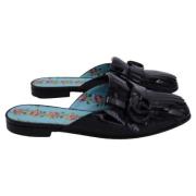 Pre-owned Leather sandals Gucci Vintage , Black , Dames