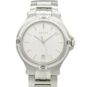 Pre-owned Stainless Steel watches Gucci Vintage , Gray , Heren