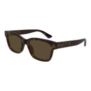 Stijlvolle zonnebril in Havana/Bruin Gucci , Brown , Heren