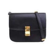 Pre-owned Leather shoulder-bags Celine Vintage , Black , Dames