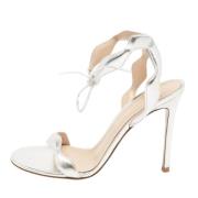 Pre-owned Leather sandals Gianvito Rossi Pre-owned , Gray , Dames