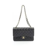 Pre-owned Leather chanel-bags Chanel Vintage , Black , Dames