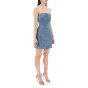 Rhinestone Mini Jurk in Denim Rotate Birger Christensen , Blue , Dames